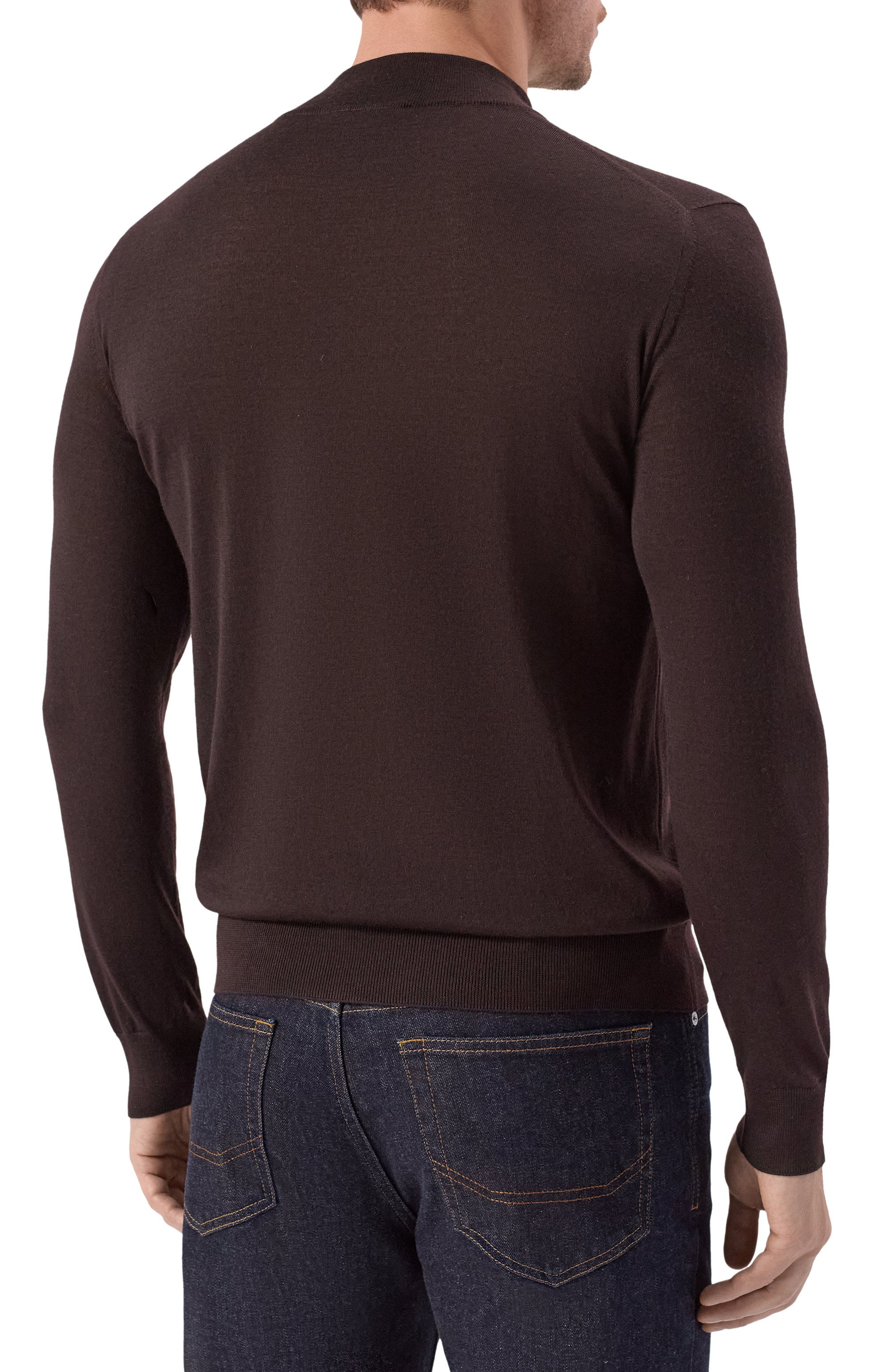 Водолазка из кашемира и шелка STEFANO RICCI темно-коричневого цвета по цене 123000 руб., арт. KE03500L10/E25345, фото 4 Водолазка из кашемира и шелка STEFANO RICCI, арт. KE03500L10/E25345, фото 4