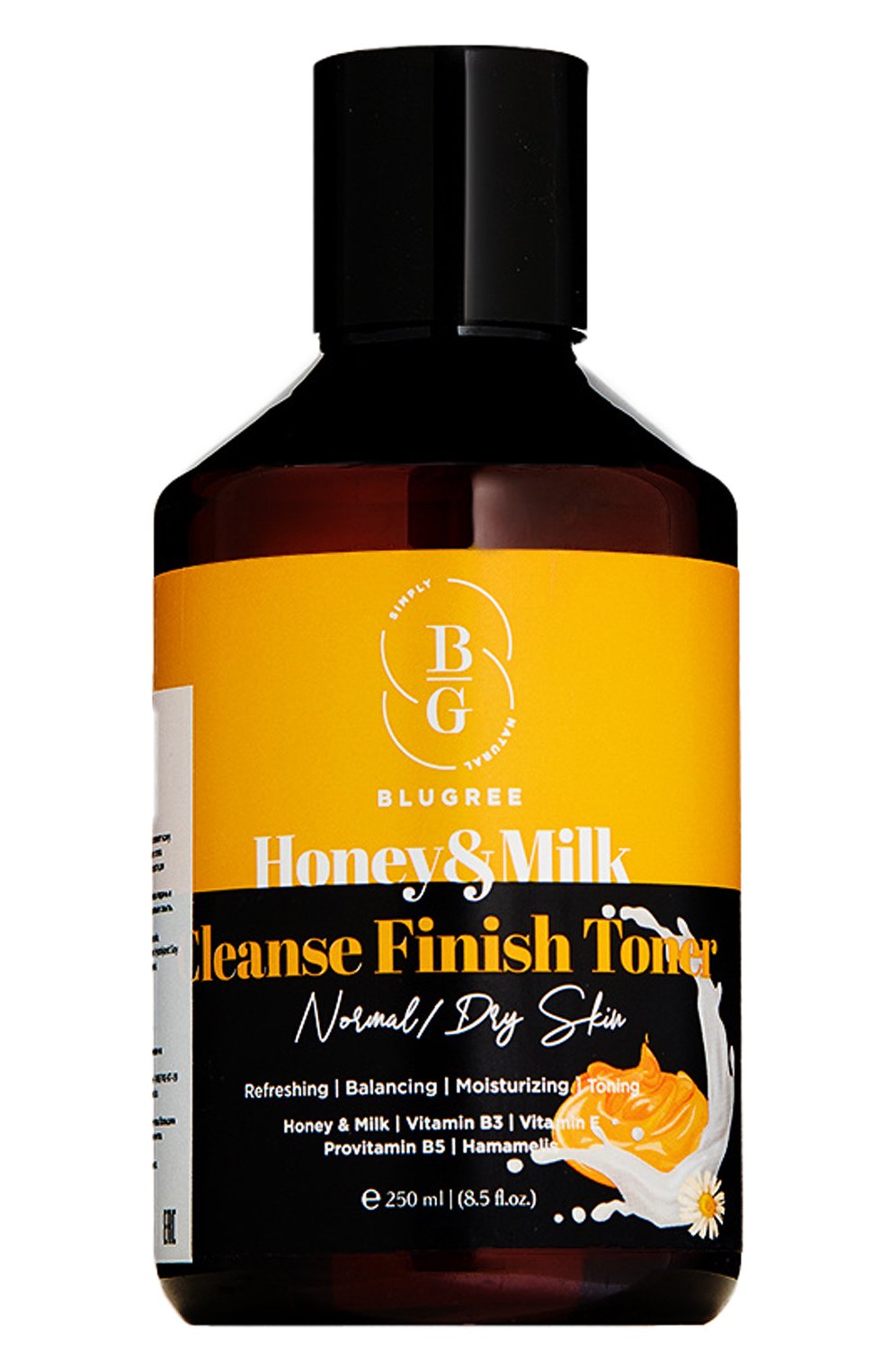 Очищающий тонер с медом и молоком для нормальной и сухой кожи (250ml) BLUGREE, арт. 8682983900434, фото 1