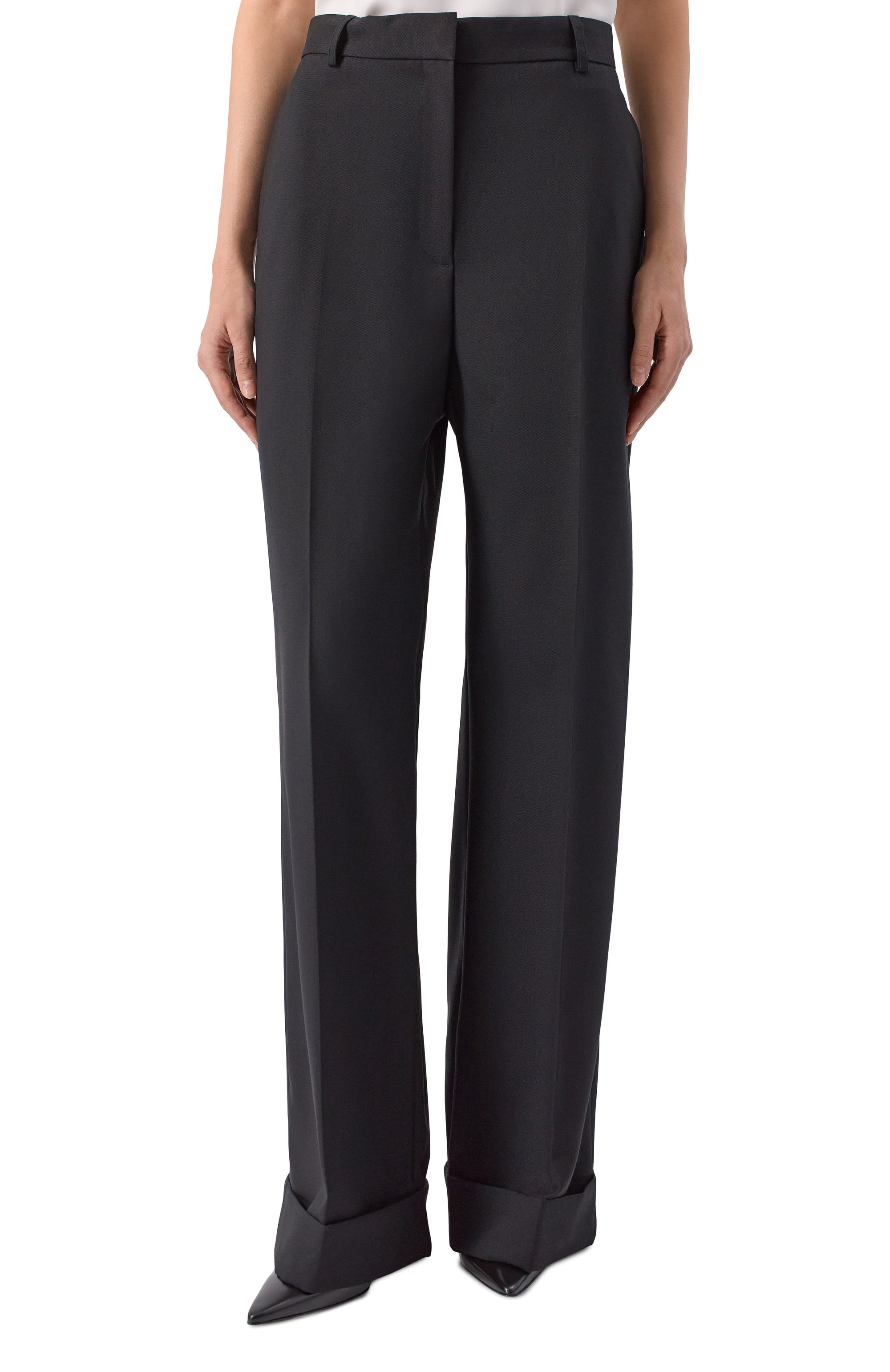 Шерстяные брюки THE KOOPLES черного цвета по цене 39350 руб., арт. FPAN31053K, фото 3 Шерстяные брюки THE KOOPLES, арт. FPAN31053K, фото 3