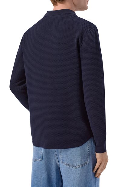 Хлопковая рубашка VAN LAACK темно-синего цвета по цене 29950 руб., арт. VL-SAFIN0-XX/S00267, фото 4 Хлопковая рубашка VAN LAACK, арт. VL-SAFIN0-XX/S00267, фото 4