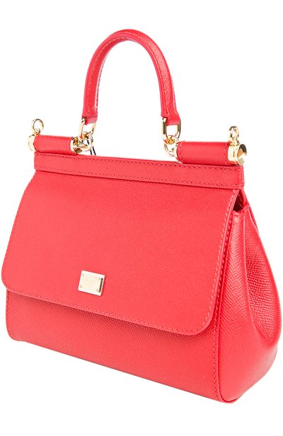 Сумка sicily small DOLCE & GABBANA красного цвета по цене 159500 руб., арт. 0116/BB6003/A1001, фото 3 Сумка sicily small DOLCE & GABBANA, арт. 0116/BB6003/A1001, фото 3