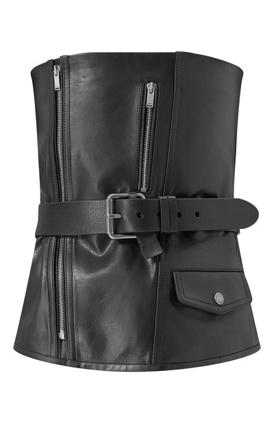 Женский кожаный топ SAINT LAURENT, арт. 865242/YCVD2