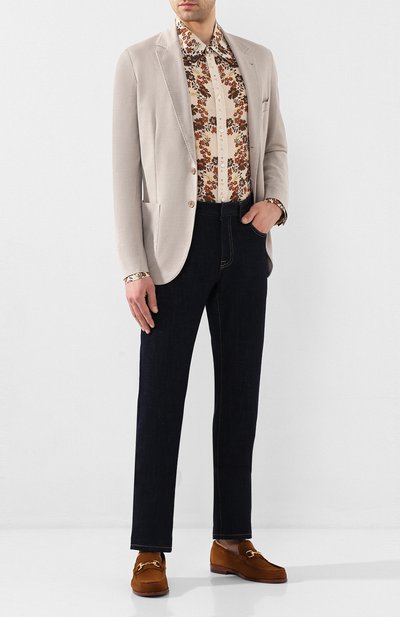 Рубашка из смеси хлопка и шелка DSQUARED2 бежевого цвета по цене 56650 руб., арт. S74DM0403/S52494, фото 2 Рубашка из смеси хлопка и шелка DSQUARED2, арт. S74DM0403/S52494, фото 2