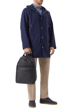 Мужской рюкзак KITON черного цвета, арт. UBA0114N0122808 | Фото 7 (Размер: large; Материал: Натуральная кожа; Сумки-технические: Рюкзаки - большие; Стили: Классический)