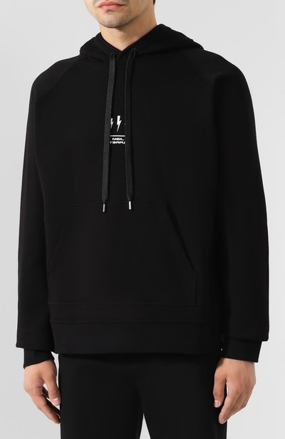 Хлопковое худи NEIL BARRETT, арт. PBJS485/M542S, фото 3