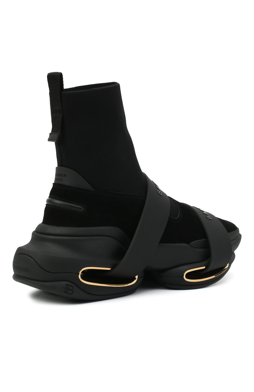 Текстильные кроссовки b-bold BALMAIN черного цвета по цене 94350 руб., арт. VM1C229/TKSE, фото 4 Текстильные кроссовки b-bold BALMAIN, арт. VM1C229/TKSE, фото 4