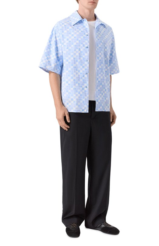 Хлопковая рубашка Marni CUMU0213U1/UTC569 Голубой  CUMU0213U1/UTC569 Фото 2