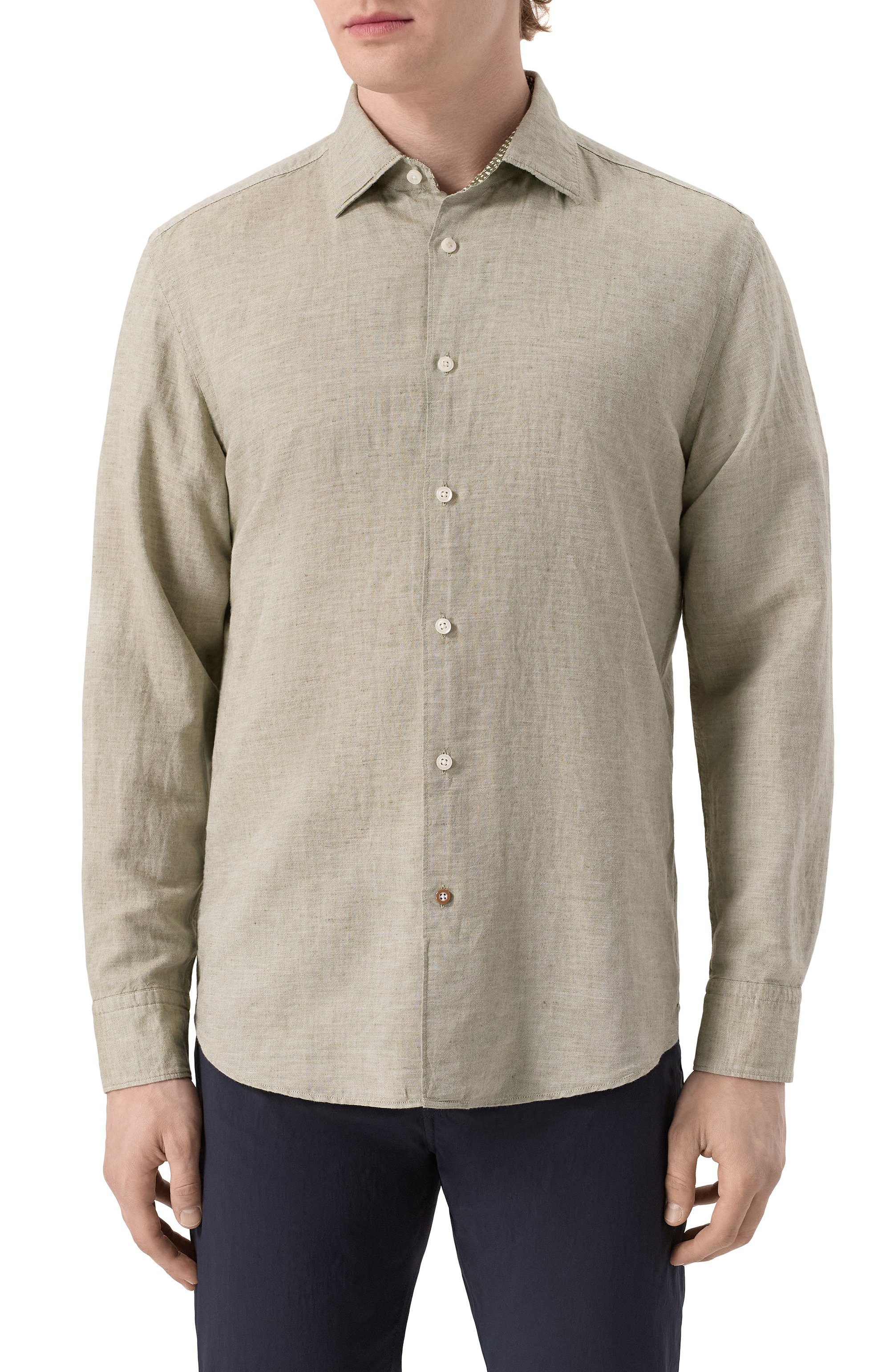 Рубашка изо льна и хлопка BOSS, арт. 50539531, фото 3