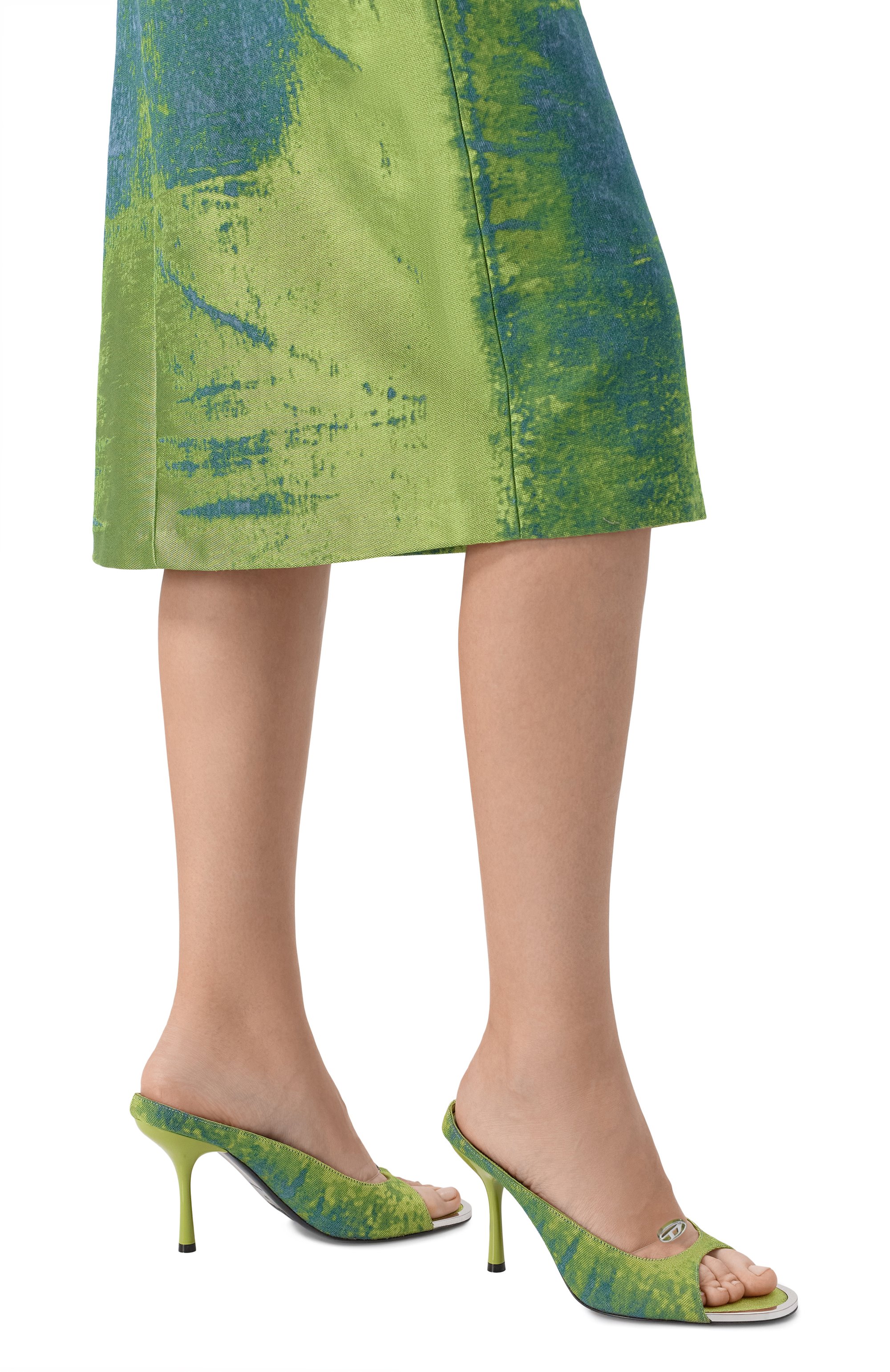 Текстильные мюли d-diam's sa 90 DIESEL зеленого цвета по цене 66650 руб., арт. Y03982/P7675, фото 2 Текстильные мюли d-diam's sa 90 DIESEL, арт. Y03982/P7675, фото 2