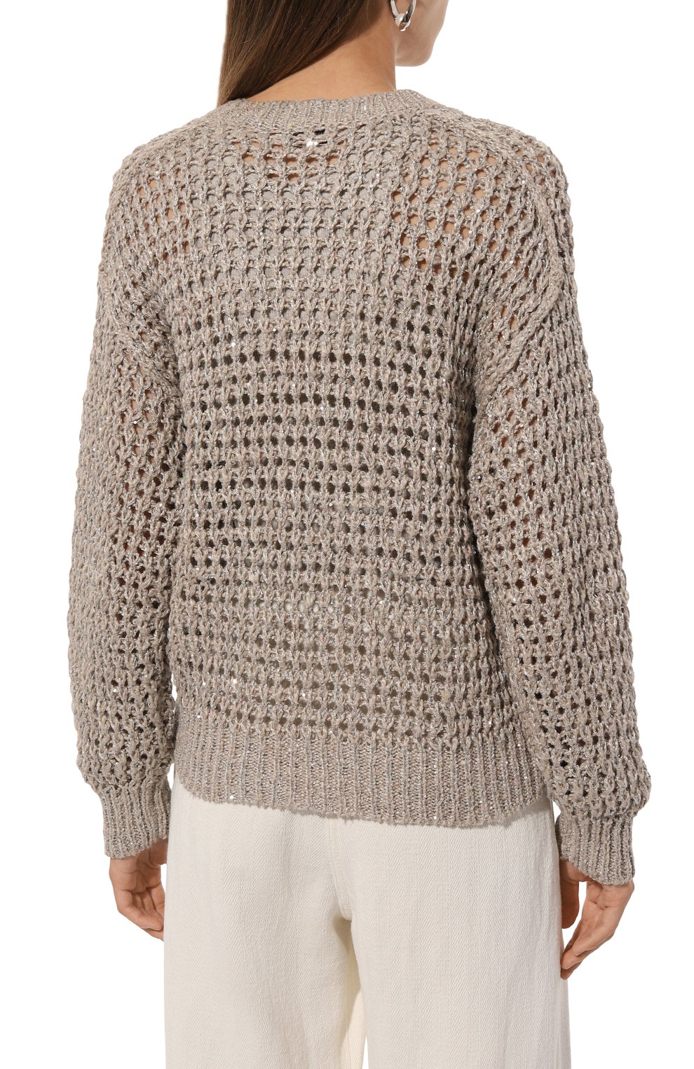 Свитер из шелка и льна BRUNELLO CUCINELLI, арт. MEA36BP412, фото 4