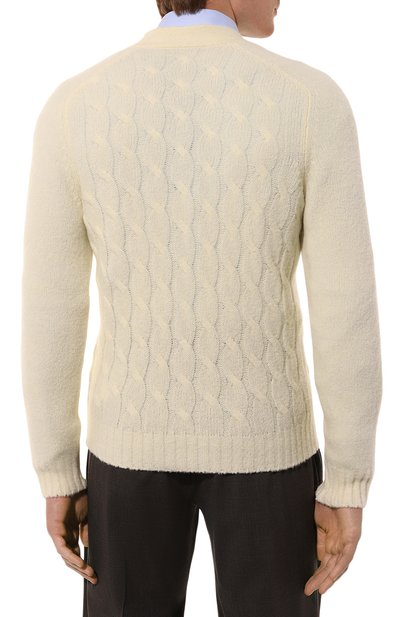 Шерстяной кардиган ANDREA CAMPAGNA кремового цвета по цене 58750 руб., арт. 13134/24013, фото 4 Шерстяной кардиган ANDREA CAMPAGNA, арт. 13134/24013, фото 4