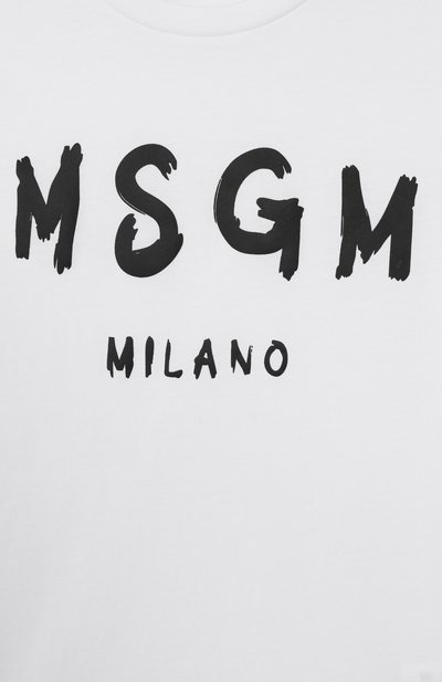 Хлопковая футболка MSGM KIDS, арт. S6MSJUTH001, фото 3