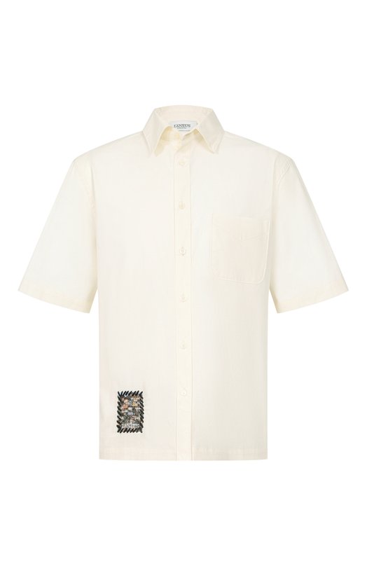 Хлопковая рубашка Laneus S6LAMASI119 Кремовый S6LAMASI119