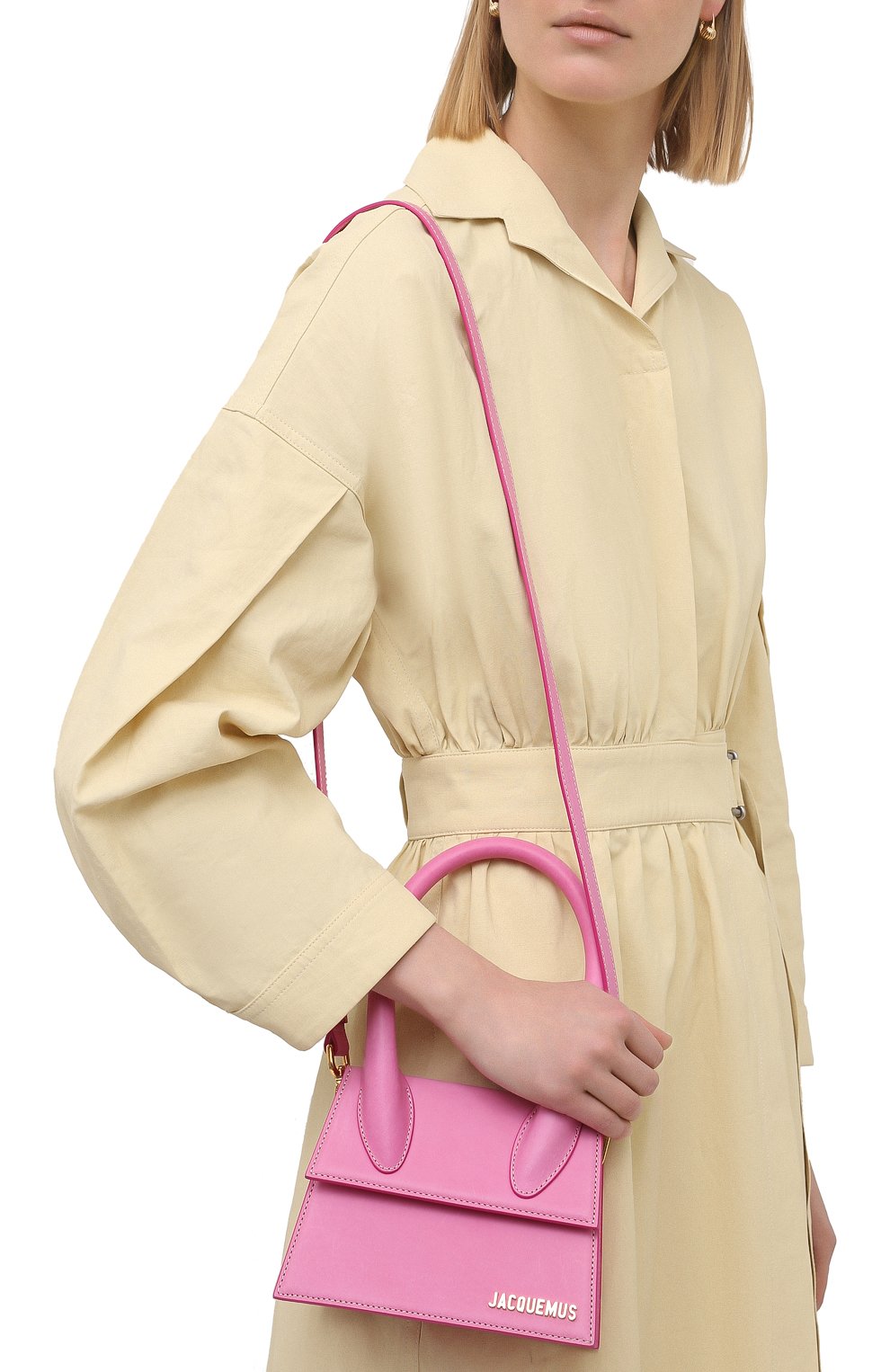 Сумка le chiquito moyen JACQUEMUS розового цвета по цене 63650 руб., арт. 211BA02/304450, фото 5 Сумка le chiquito moyen JACQUEMUS, арт. 211BA02/304450, фото 5