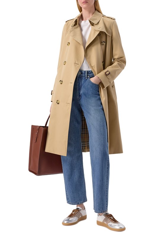 Хлопковый тренч Burberry 8079414 Бежевый  8079414 Фото 2