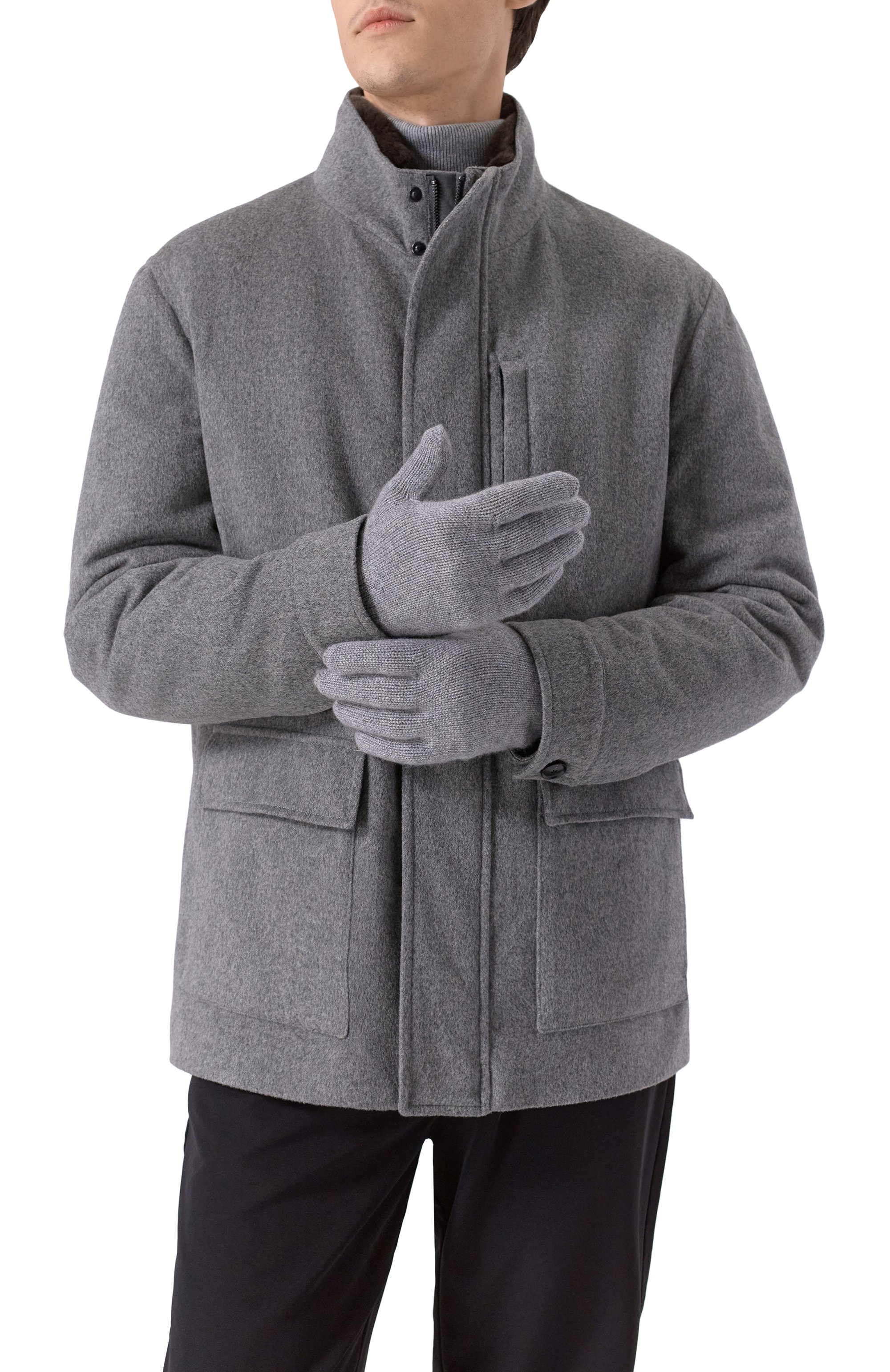 Кашемировые перчатки ANDREA CAMPAGNA, арт. 108U38, фото 2