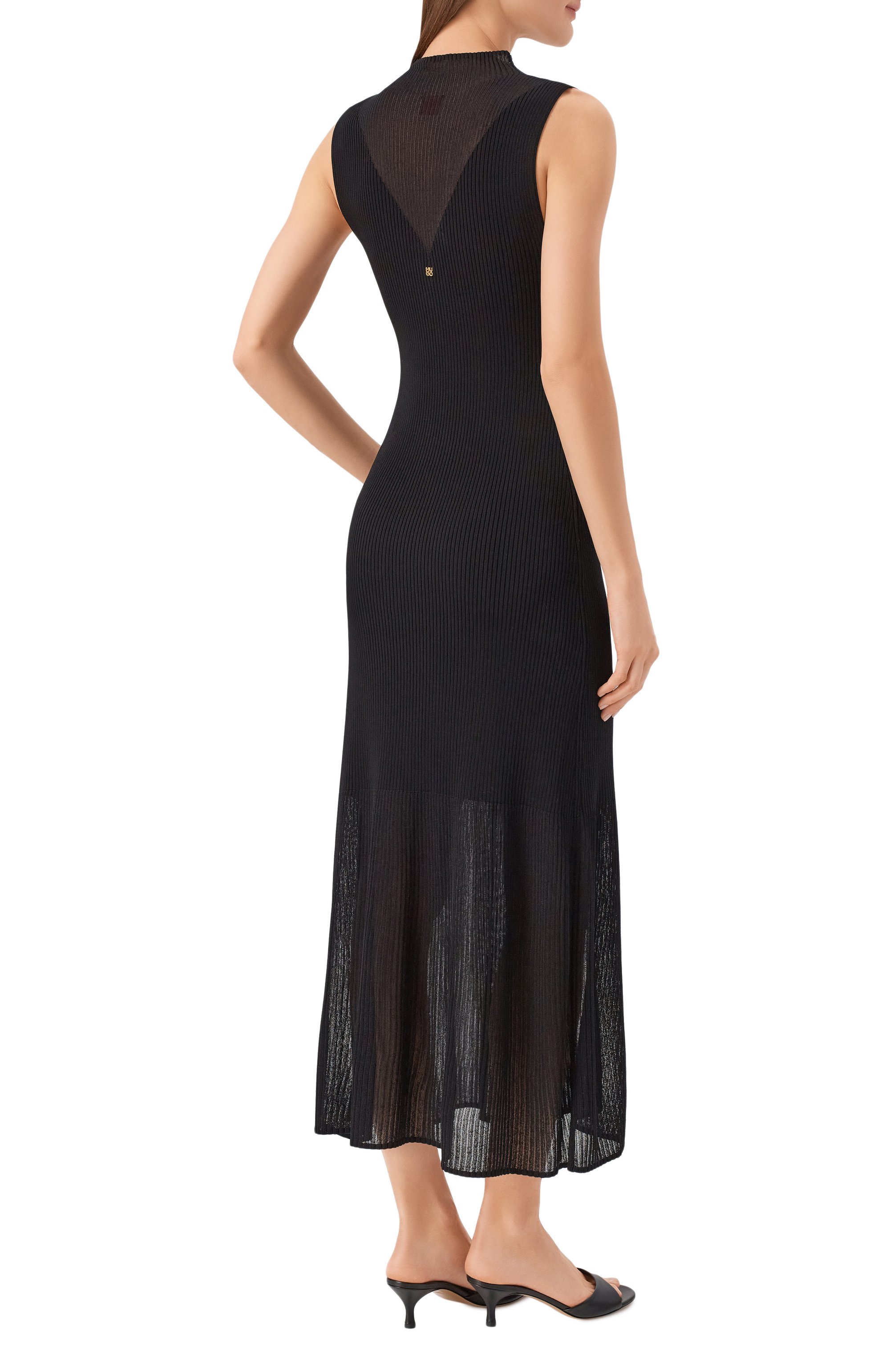 Платье из вискозы HUGO черного цвета по цене 28200 руб., арт. 50557767, фото 3 Платье из вискозы HUGO, арт. 50557767, фото 3