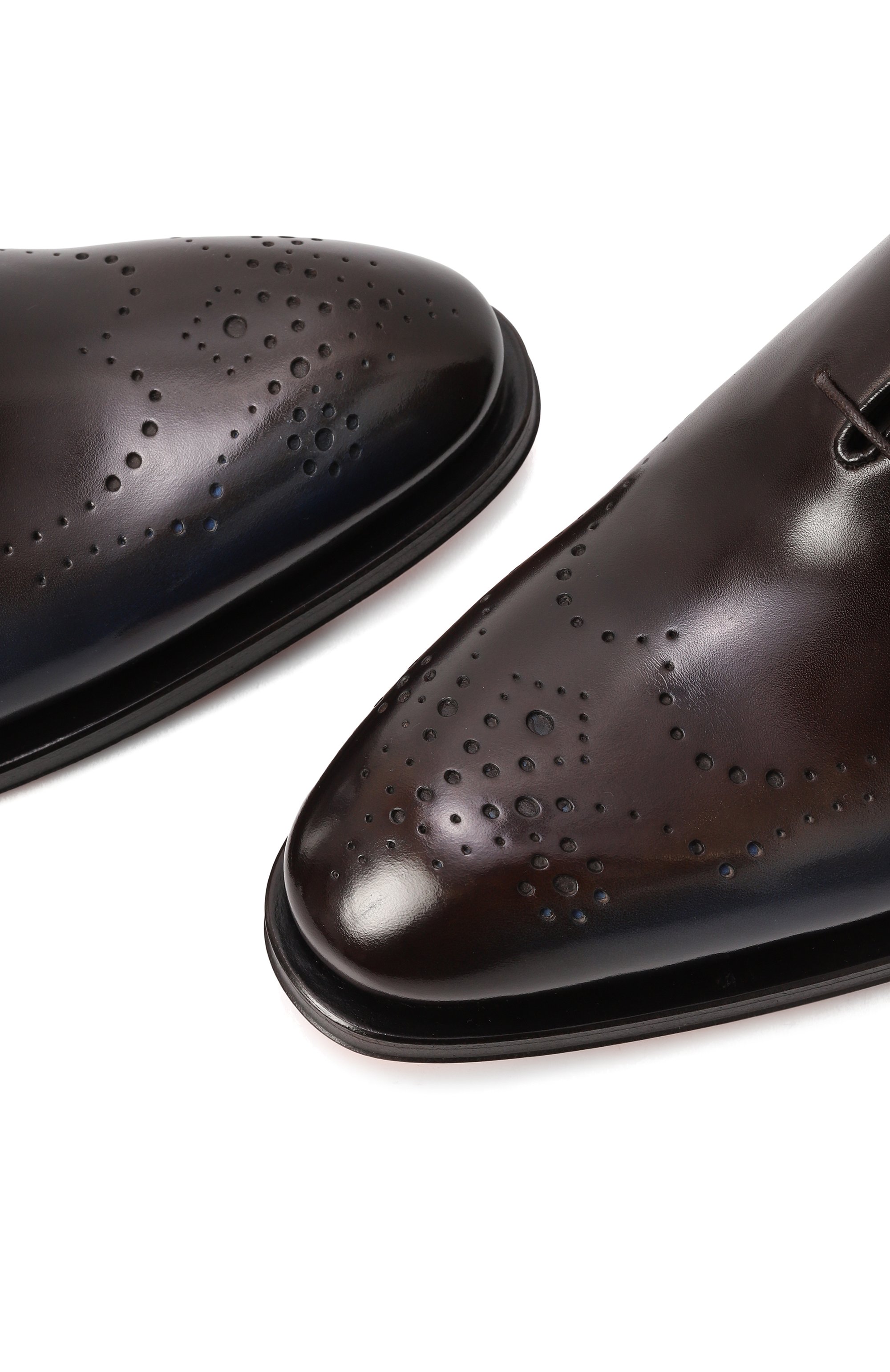 Кожаные оксфорды carter SANTONI, арт. MCCG18542MC8HRAG, фото 7