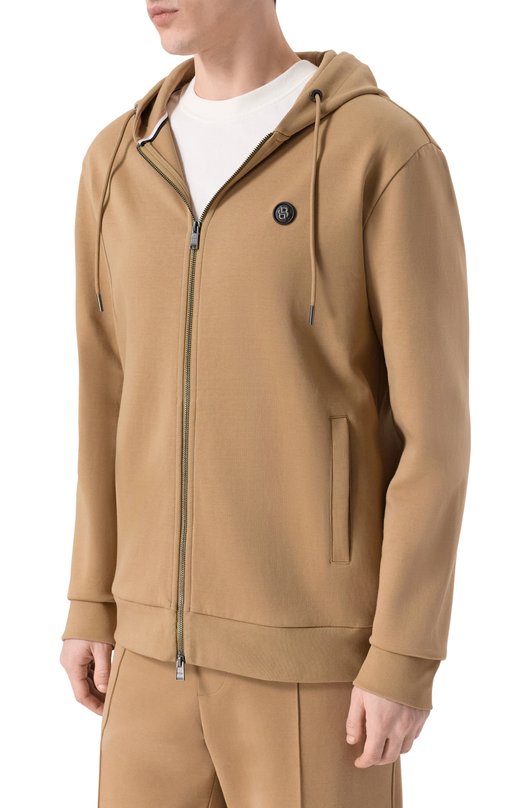 Хлопковая толстовка BOSS 50555851 Бежевый  50555851 Фото 3