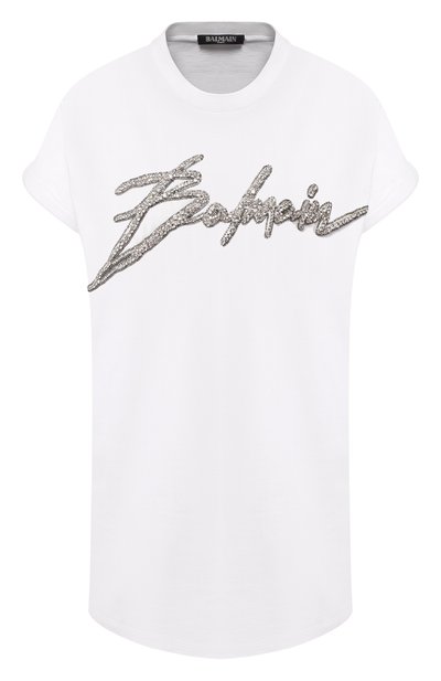 Женская хлопковая футболка BALMAIN, арт. RF11953/P001