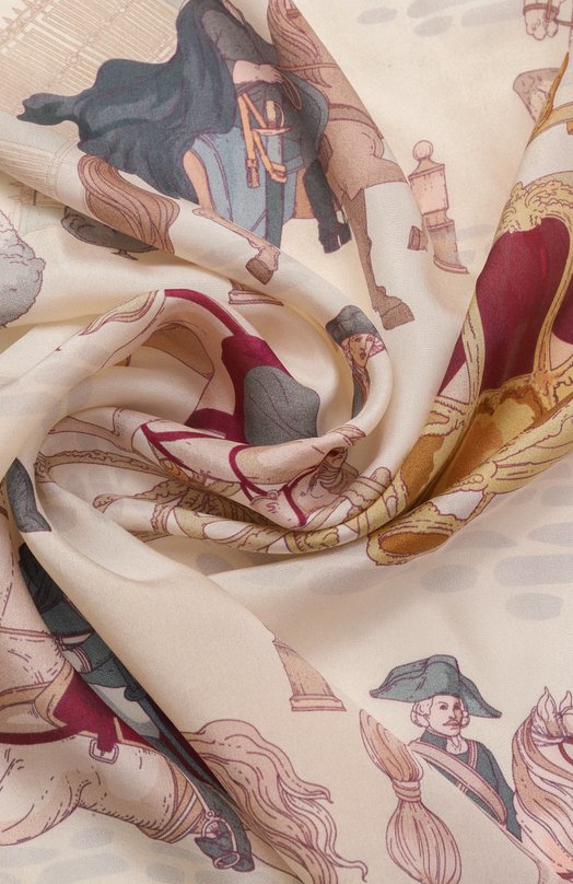 Шелковый платок Царский выезд Gourji 91169037/62172 Бежевый  91169037/62172 Фото 3