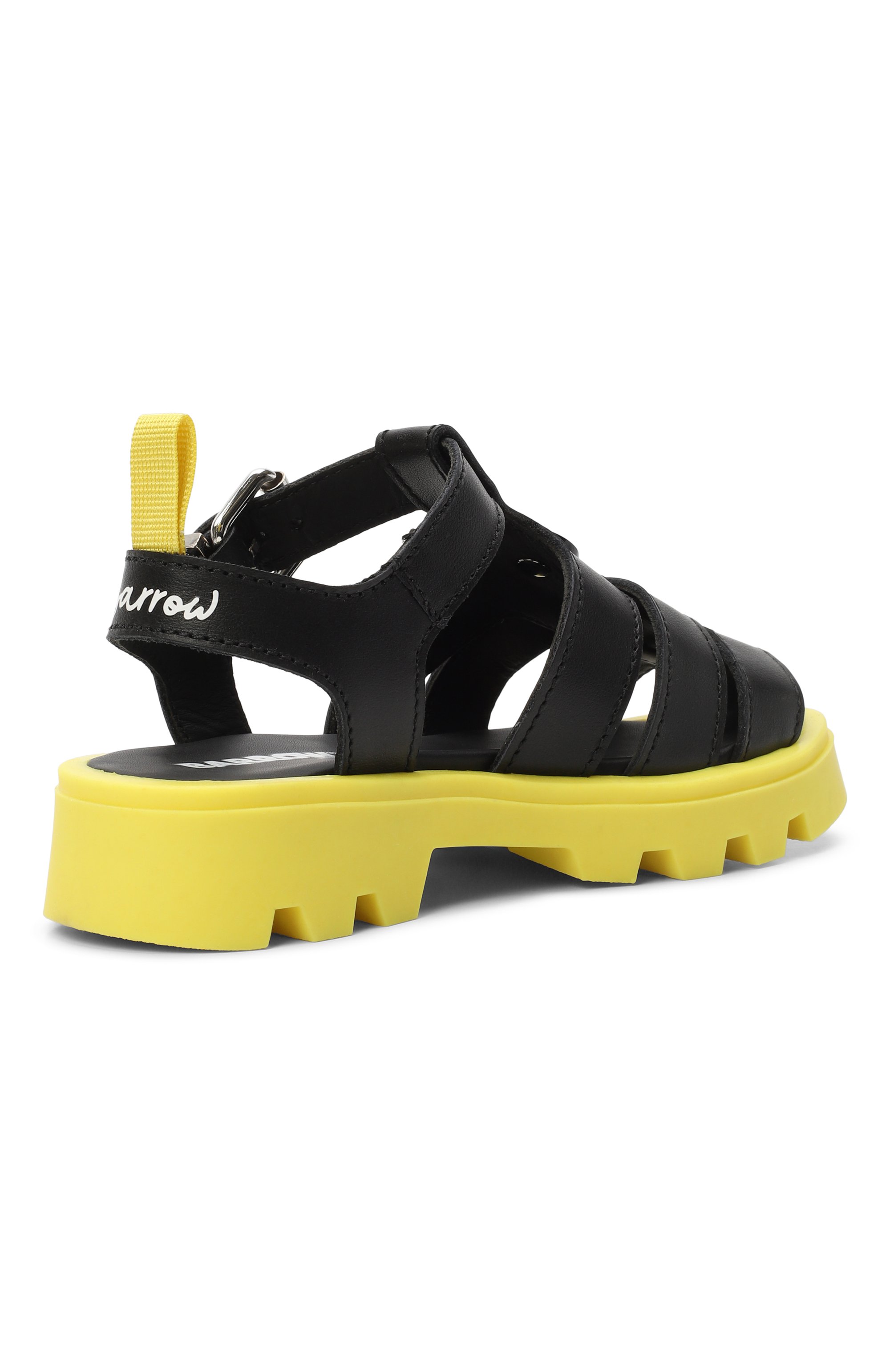 Кожаные сандалии BARROW черного цвета по цене 23450 руб., арт. 82823/VAR1, фото 3 Кожаные сандалии BARROW, арт. 82823/VAR1, фото 3