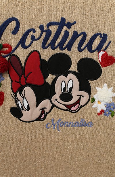 Платье MONNALISA золотого цвета по цене 17200 руб., арт. 196914RI, фото 3 Платье MONNALISA, арт. 196914RI, фото 3