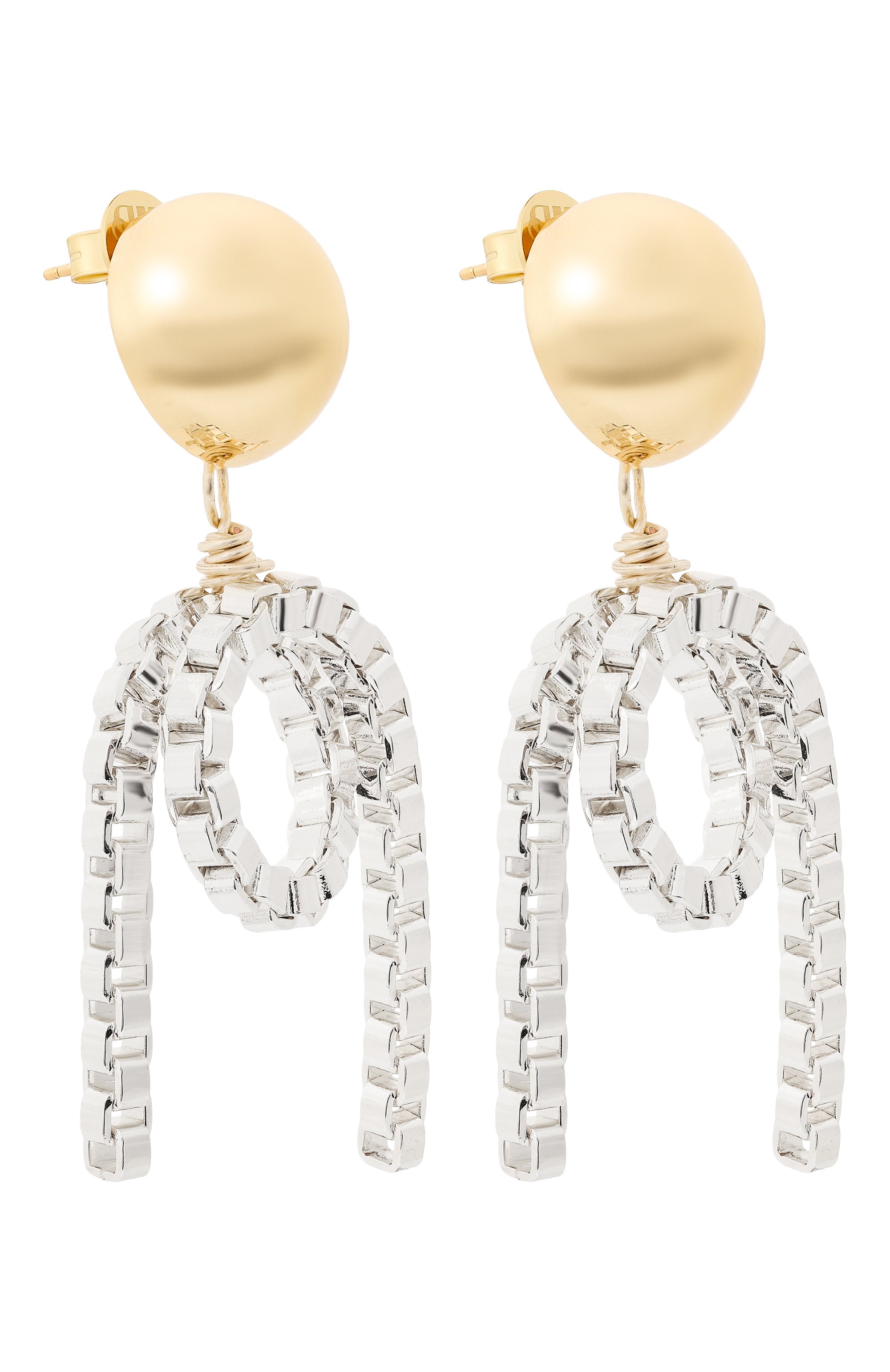 Серьги PEARL OCTOPUSS.Y, арт. CHAIN L00P EARRINGS/M, фото 3