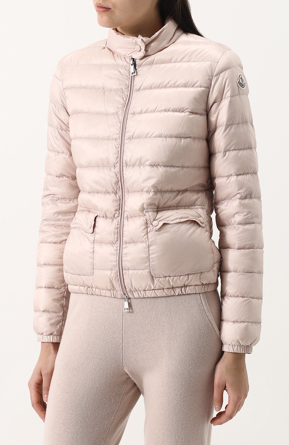 Стеганый пуховик с воротником-стойкой MONCLER светло-розового цвета по цене 47100 руб., арт. D1-093-45379-99-53048, фото 3 Стеганый пуховик с воротником-стойкой MONCLER, арт. D1-093-45379-99-53048, фото 3