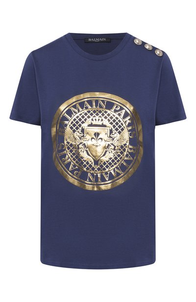 Женская хлопковая футболка BALMAIN, арт. SF11364/I195