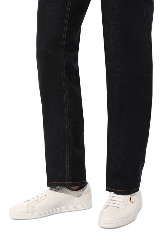 Кожаные кеды Saint Tropez Dolce & Gabbana CS1735/AN990 Белый  CS1735/AN990 Фото 3