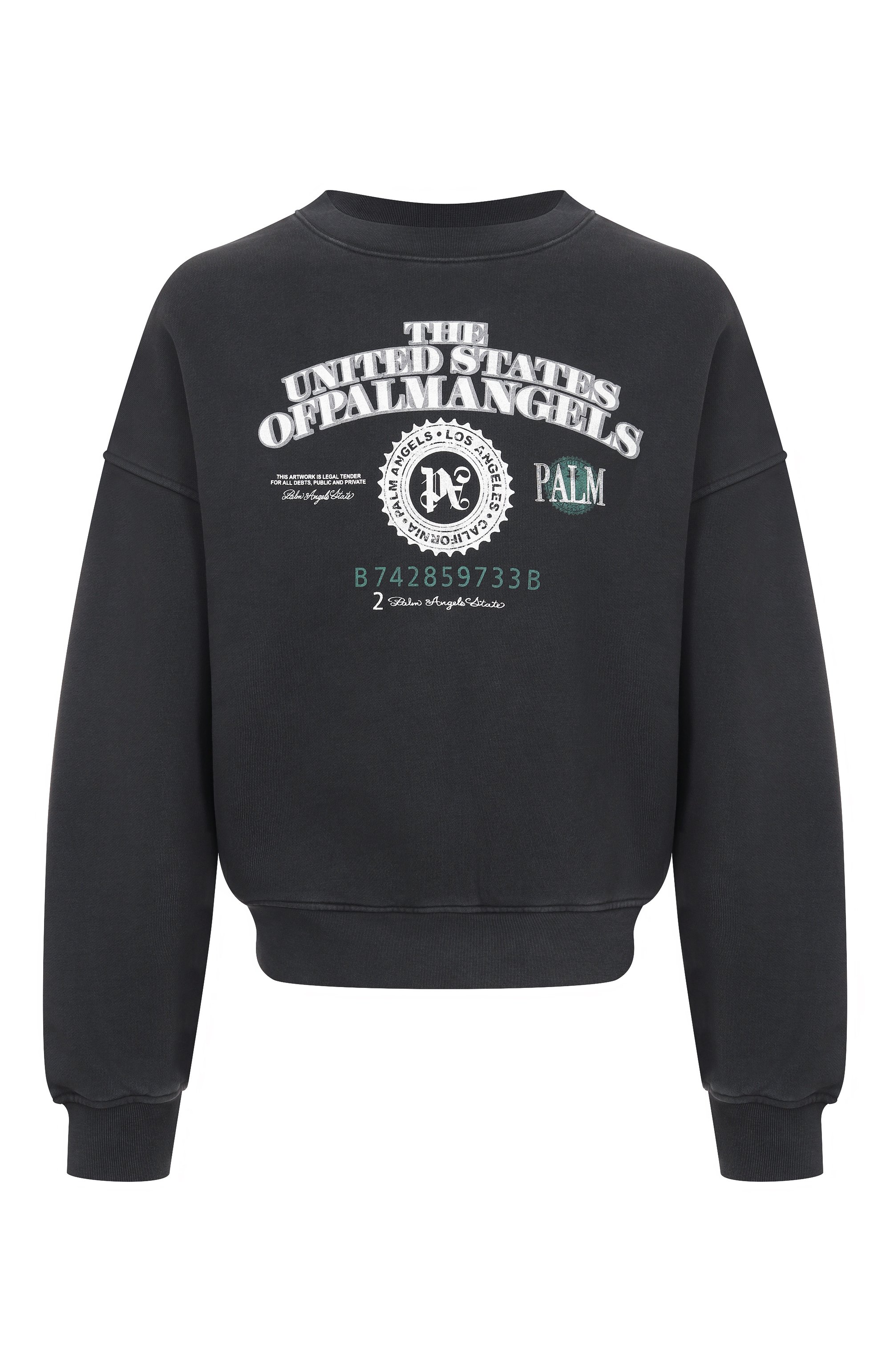 Хлопковый свитшот PALM ANGELS, арт. PMBA08JF25FLE002, фото 1