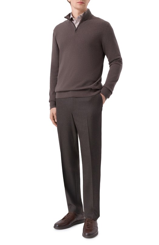 Джемпер из шерсти и кашемира Daniele Fiesoli DF0038 Коричневый  DF0038 Фото 2