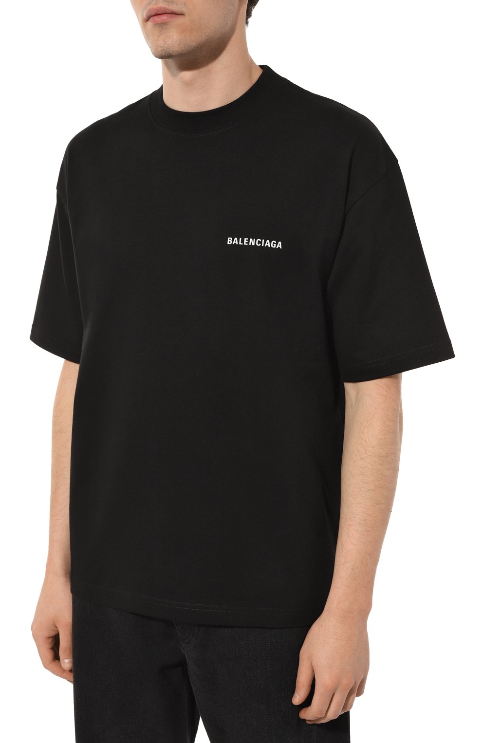 Хлопковая футболка BALENCIAGA, арт. 612966 TIVG5, фото 3