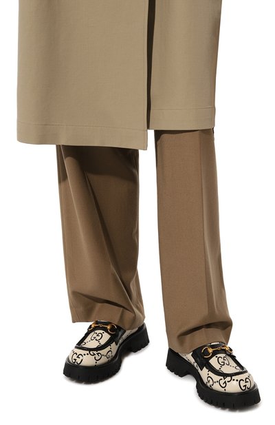 Кожаные лоферы GUCCI черно-белого цвета по цене 158400 руб., арт. 577236 UGM20, фото 3 Кожаные лоферы GUCCI, арт. 577236 UGM20, фото 3