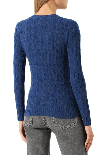 Шерстяной пуловер POLO RALPH LAUREN синего цвета по цене 21800 руб., арт. 211525764, фото 4 Шерстяной пуловер POLO RALPH LAUREN, арт. 211525764, фото 4