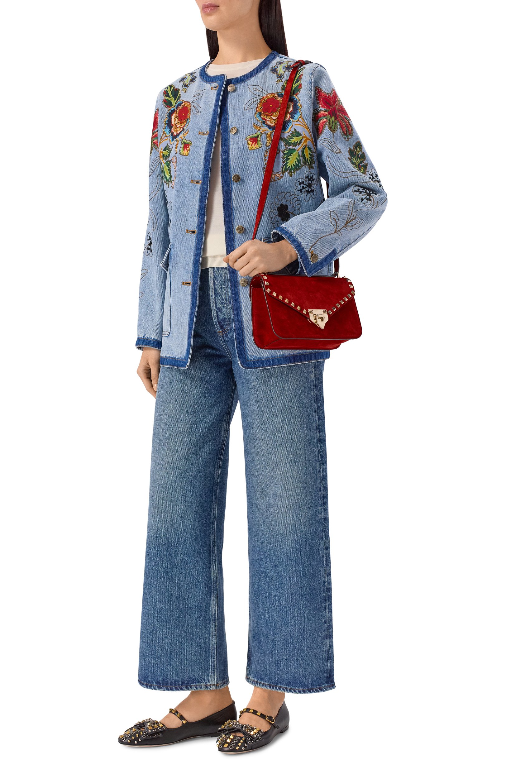 Сумка rockstud small VALENTINO красного цвета по цене 193000 руб., арт. 9W2B0T76/KQQ, фото 3 Сумка rockstud small VALENTINO, арт. 9W2B0T76/KQQ, фото 3