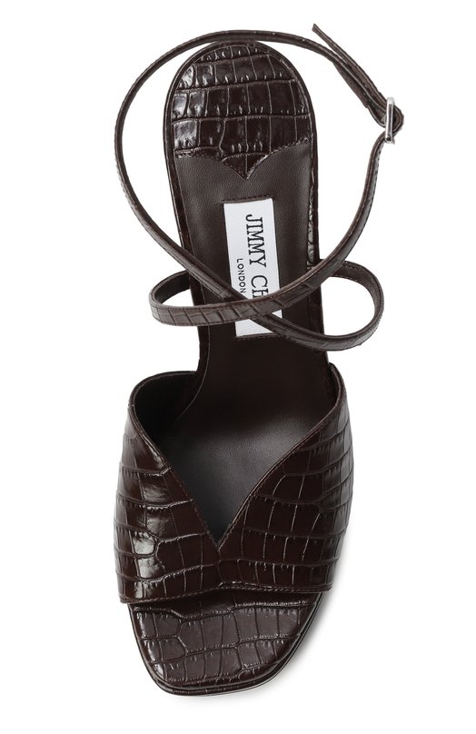 Кожаные босоножки Karli 125 Jimmy Choo KARLIPF125CCL Коричневый  KARLIPF125CCL Фото 6