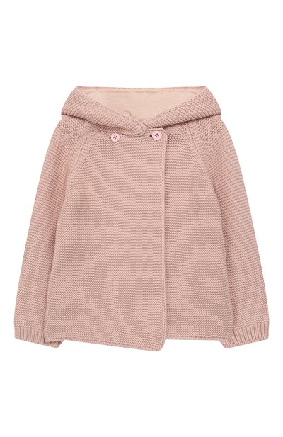 Кардиган из хлопка и шерсти STELLA MCCARTNEY розового цвета по цене 6640 руб., арт. 540060/SMM03, фото 1 Кардиган из хлопка и шерсти STELLA MCCARTNEY, арт. 540060/SMM03, фото 1