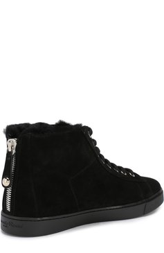 Высокие замшевые кеды peter с внутренней меховой отделкой GIANVITO ROSSI, арт. S20386.W1BLK.SUENER0, фото 1