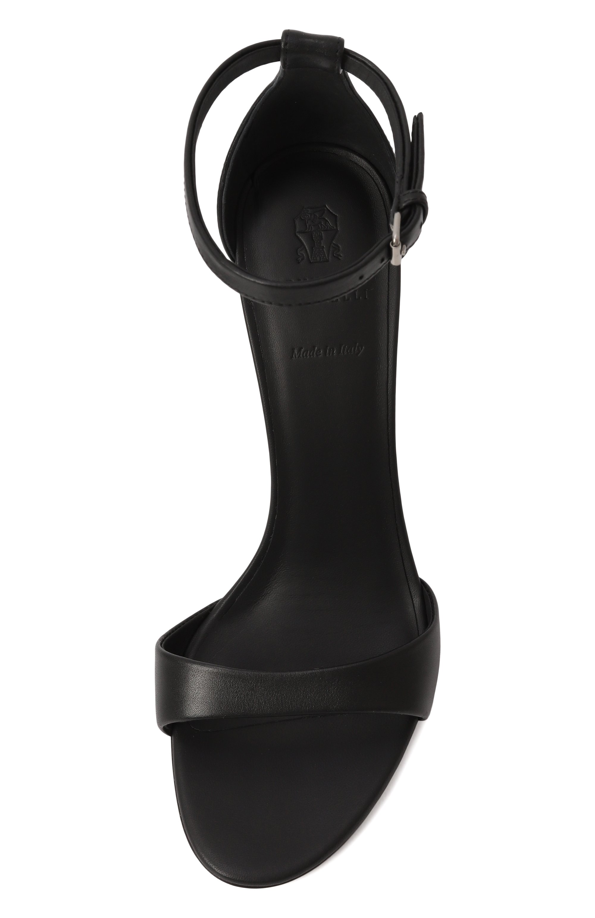 Кожаные босоножки BRUNELLO CUCINELLI черного цвета по цене 164500 руб., арт. MZSKC2829, фото 6 Кожаные босоножки BRUNELLO CUCINELLI, арт. MZSKC2829, фото 6