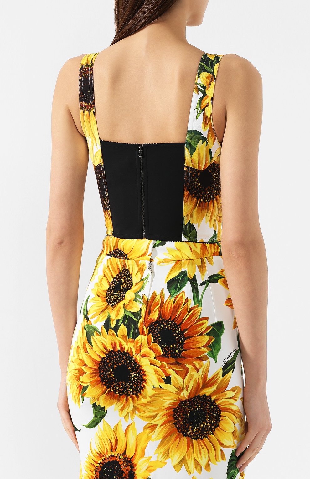 Топ DOLCE & GABBANA желтого цвета по цене 99500 руб., арт. F7W98T/FSRLK, фото 4 Топ DOLCE & GABBANA, арт. F7W98T/FSRLK, фото 4