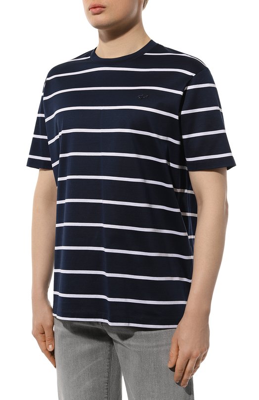 Хлопковая футболка Paul&Shark 24411056/3XL-6XL Синий  24411056/3XL-6XL Фото 3