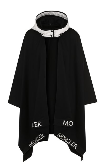 Женская хлопковое пончо с контрастным капюшоном MONCLER, арт. D1-093-00859-00-809AB