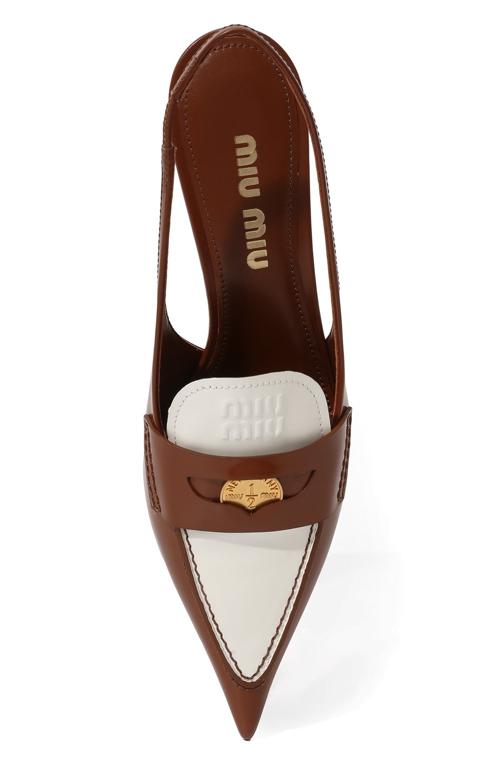 Кожаные туфли MIU MIU, арт. 5D774D-AZE-F070D-045, фото 6