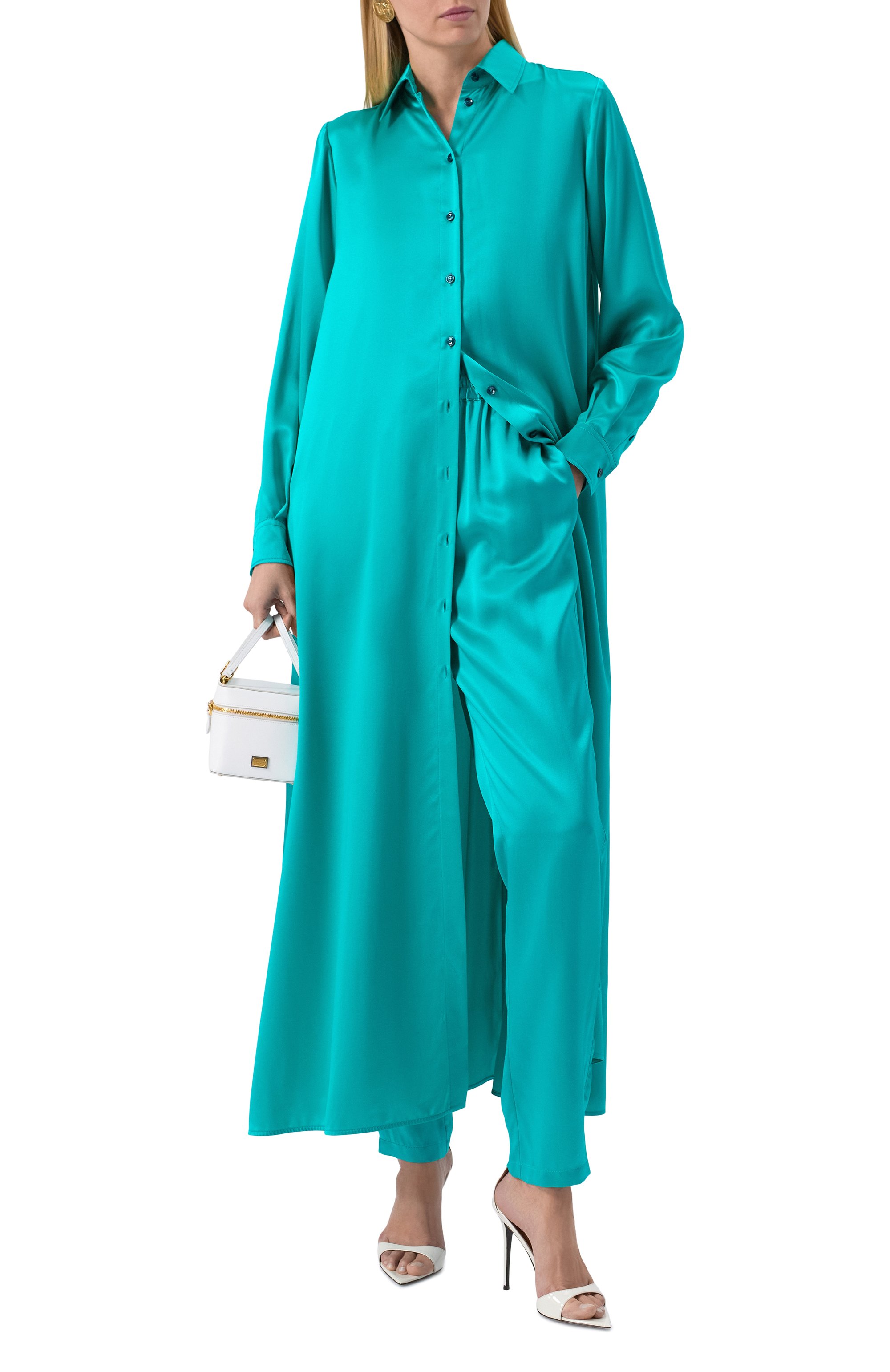 Шелковые брюки DOLCE & GABBANA, арт. FTC11T/FU1UU, фото 2