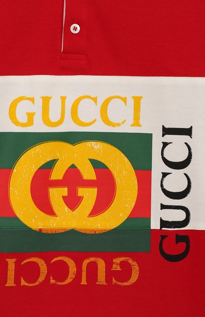Хлопковое поло GUCCI, арт. 573935/XJAAM, фото 3