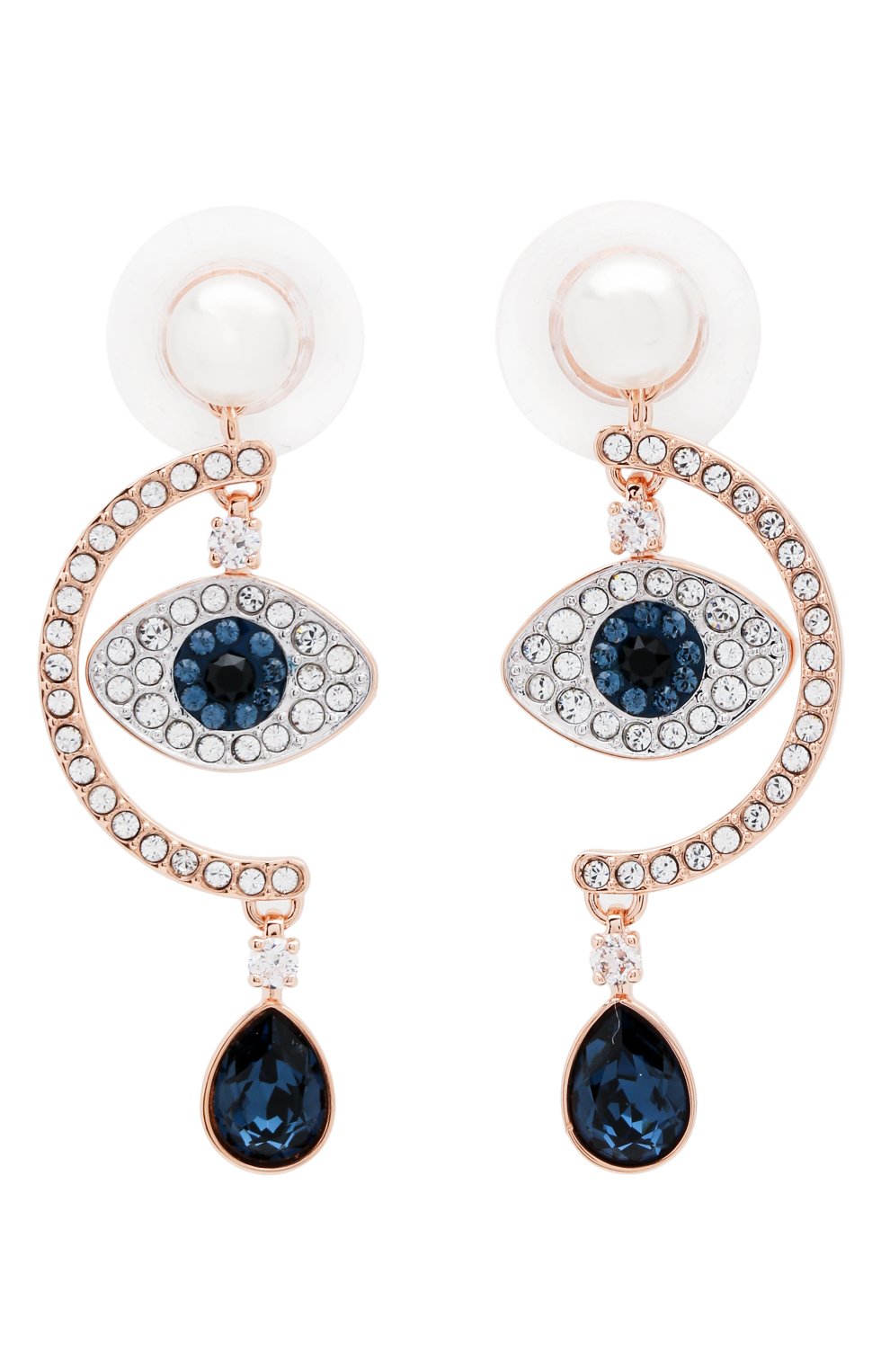 Серьги duo evil eye SWAROVSKI золотого цвета по цене 10800 руб., арт. 5425860, фото 1 Серьги duo evil eye SWAROVSKI, арт. 5425860, фото 1