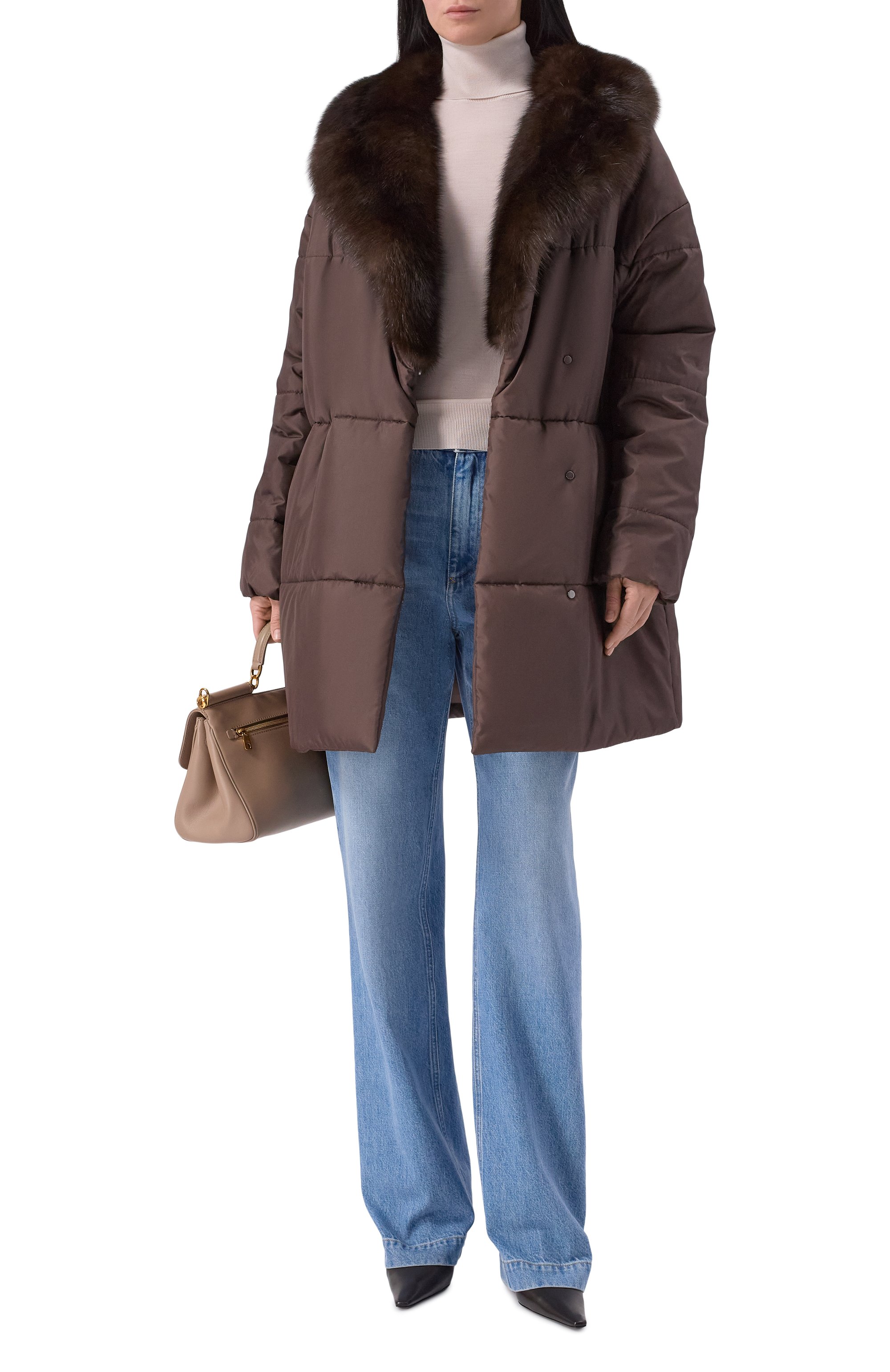 Пуховик с отделкой из соболя MVST, арт. M25.1PW.0009_, фото 2