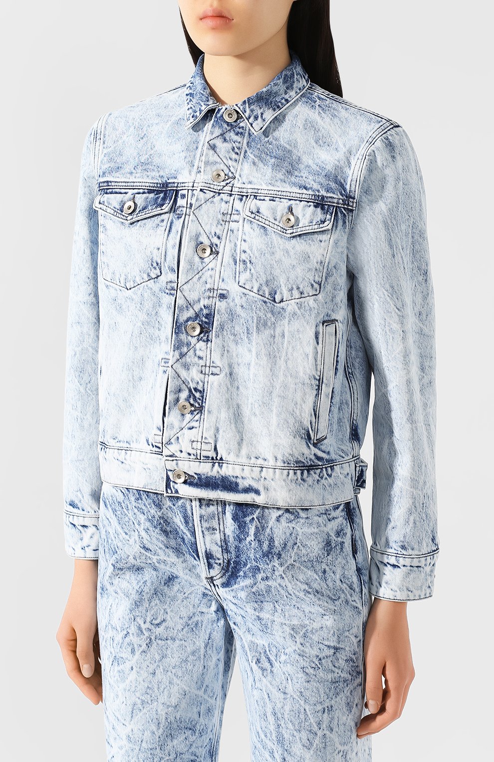 Джинсовая куртка RAG AND BONE голубого цвета по цене 39950 руб., арт. WDD20S1412B1RE, фото 3 Джинсовая куртка RAG AND BONE, арт. WDD20S1412B1RE, фото 3